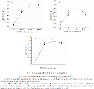 茶盐制备工艺探索及风味分析
