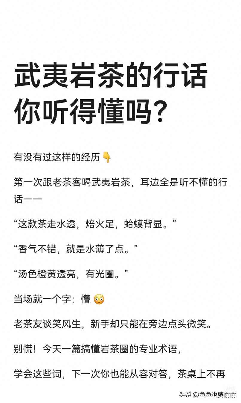 武夷岩茶品鉴术语全解析 武夷岩茶品鉴术语全解析