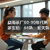 勐海茶厂80-90年代熟茶实拍：88熟、紫天熟、94熟、97水蓝印熟等（图1）