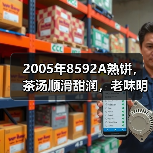 2005年8592A熟饼，茶汤顺滑甜润，老味明显，开汤品鉴（图1）