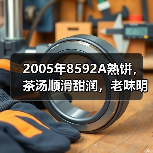 2005年8592A熟饼，茶汤顺滑甜润，老味明显，开汤品鉴（图4）