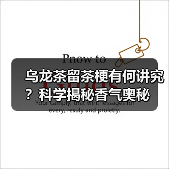 乌龙茶留茶梗有何讲究？科学揭秘香气奥秘（图2）